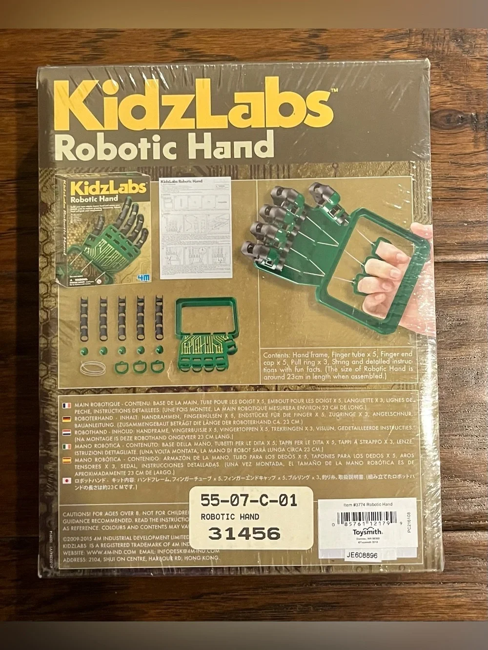 NEW & SEALED. 4M Kidzlabs Robotic Hand Kit - DIY Mechanical Robot Science